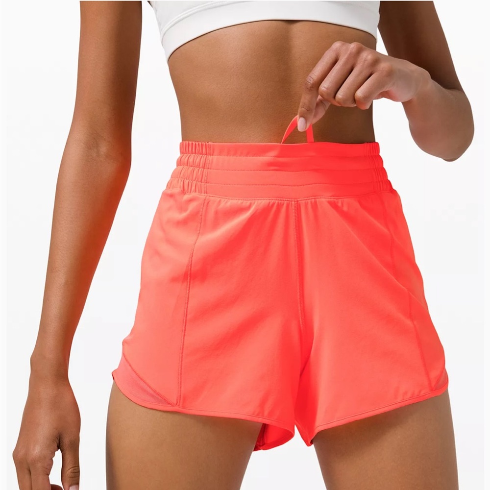 🔥LULULEMON HIGH RISE HOTTY HOT SHORT 4”-SUNSET-6,8, 10🔥 - Picture 3 of 16